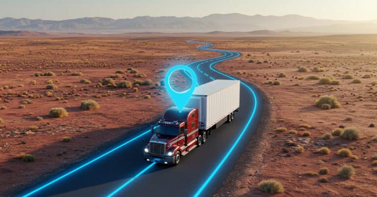 truck with blue spot